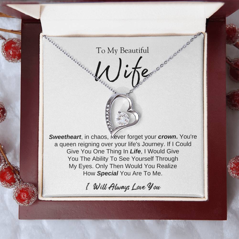 To MY Beautiful Wife |  Forever Love Necklace  | I will Always Love You