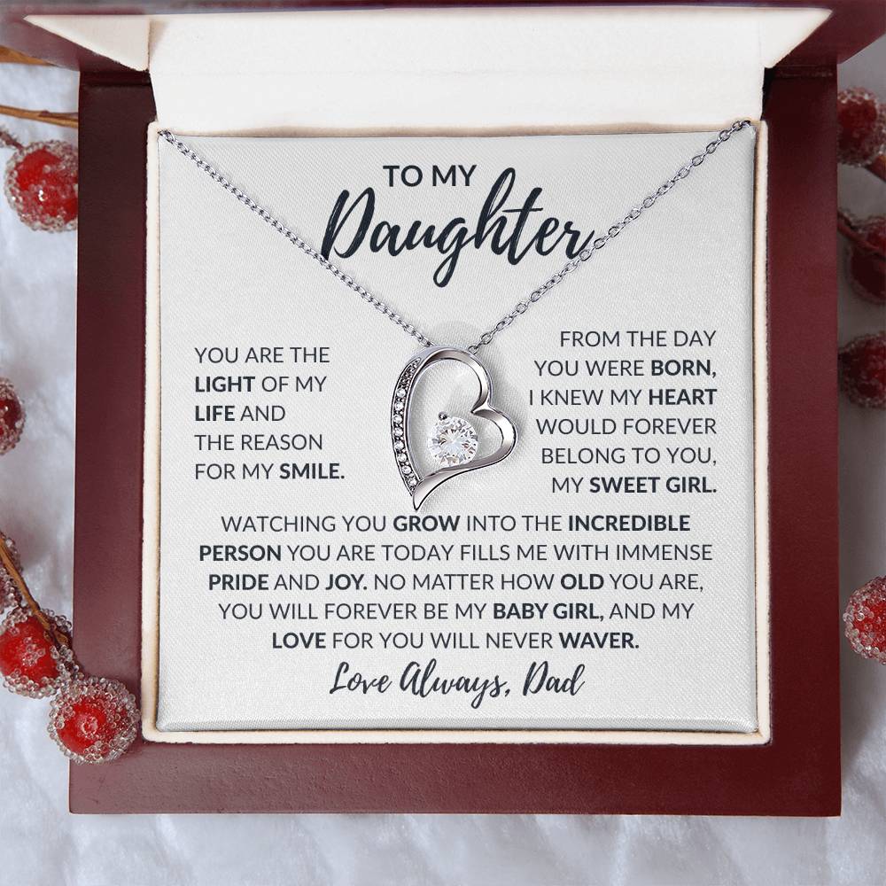 To My Daughter | Forever Love Necklace | Love Always Dad