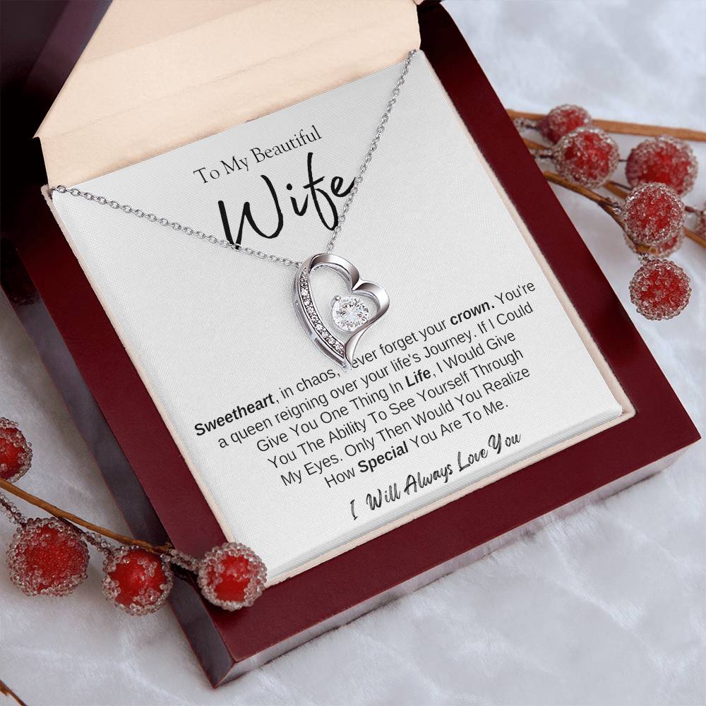 To MY Beautiful Wife |  Forever Love Necklace  | I will Always Love You