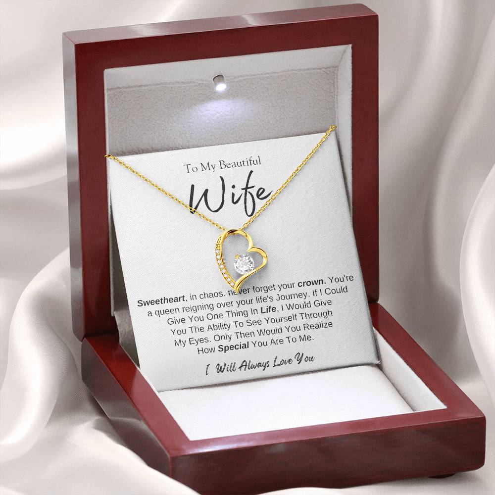 To MY Beautiful Wife |  Forever Love Necklace  | I will Always Love You