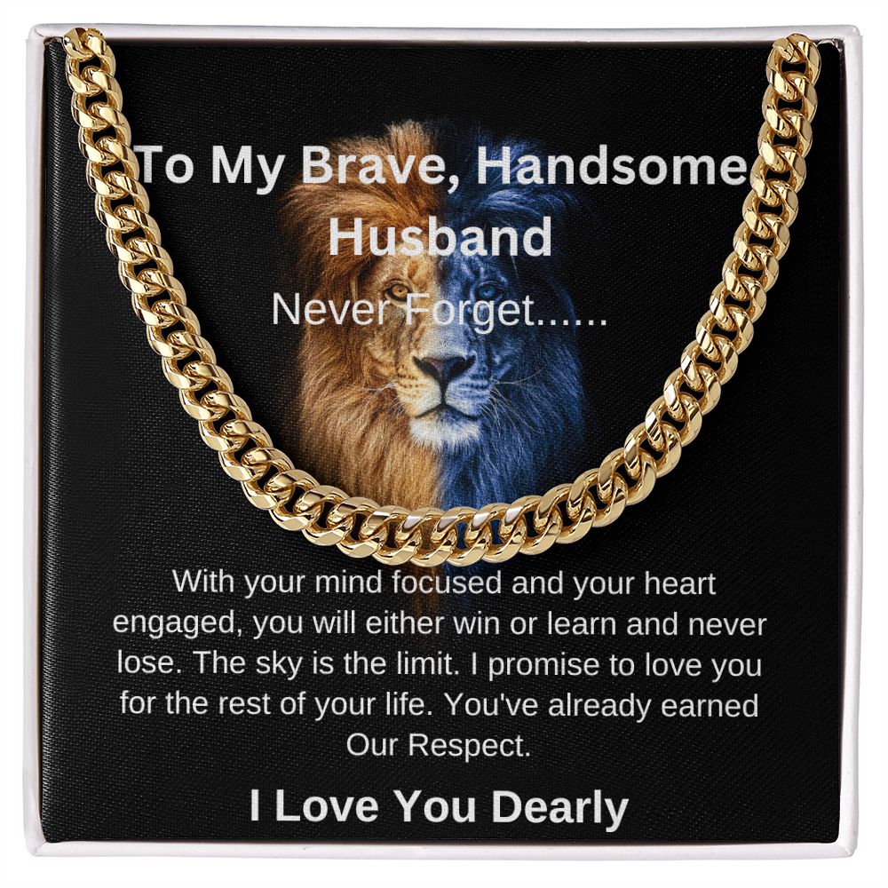 To my brave, handsome husband | Cuban Link Necklace