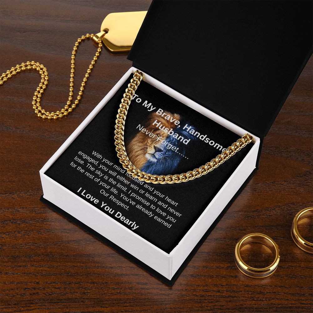 To my brave, handsome husband | Cuban Link Necklace