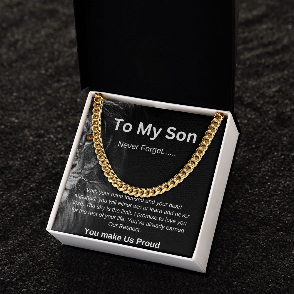 To my son Never Forget | Cuban Link Necklace