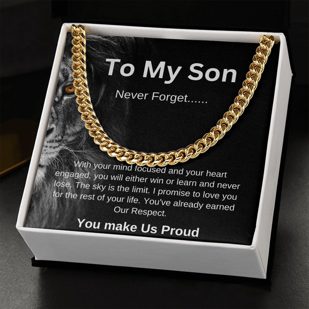 To my son Never Forget | Cuban Link Necklace