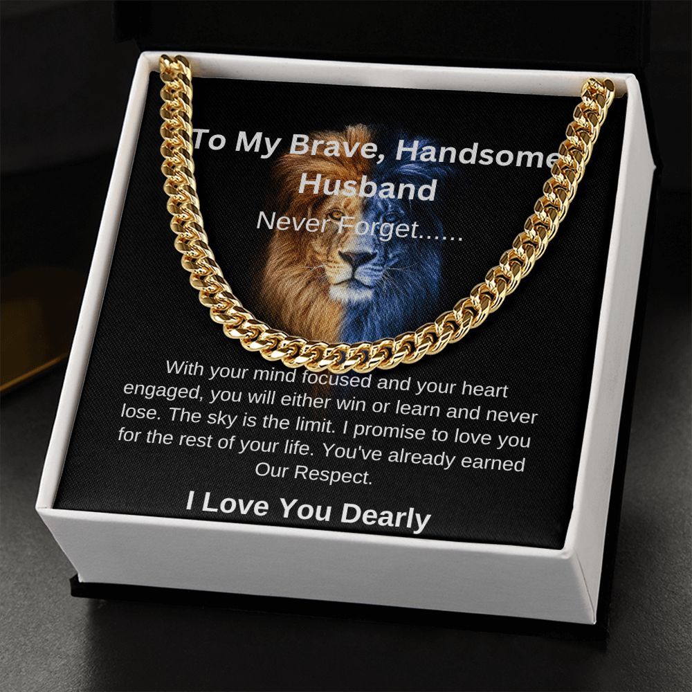 To my brave, handsome husband | Cuban Link Necklace