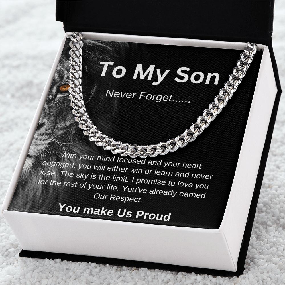 To my son Never Forget | Cuban Link Necklace