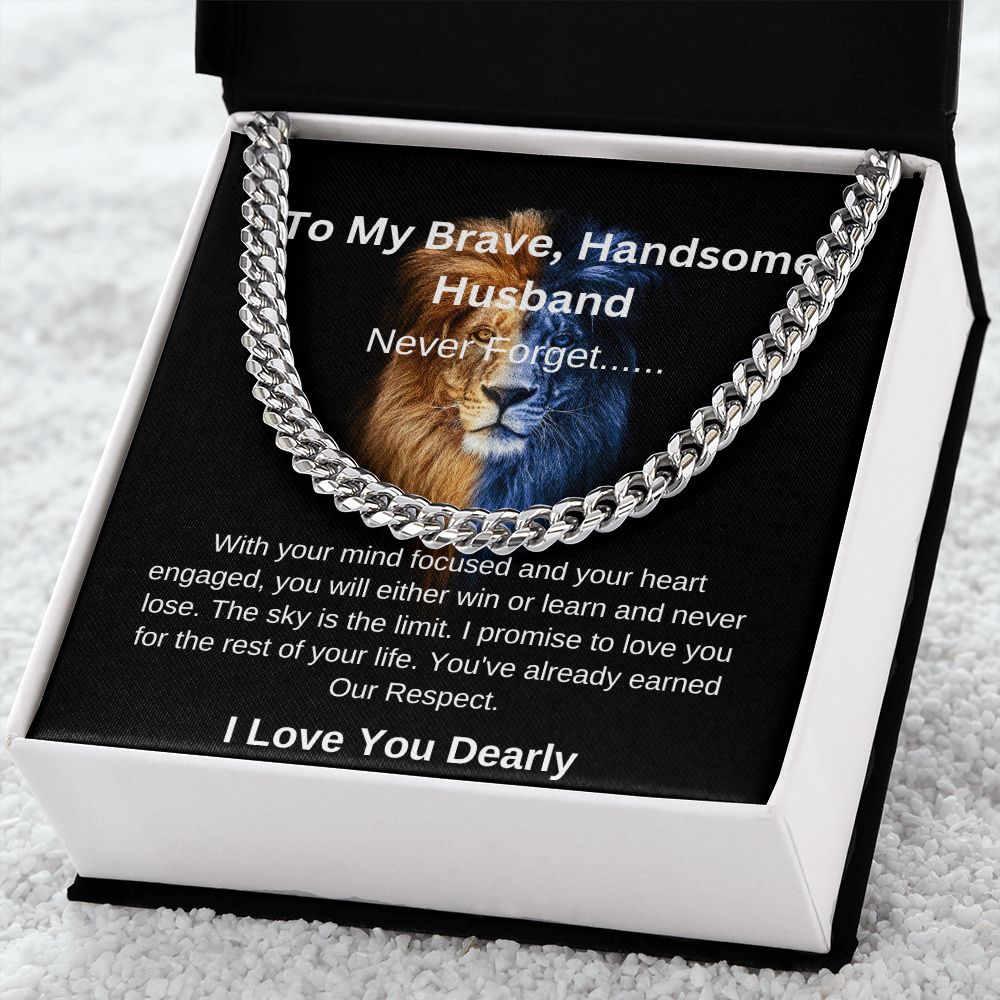 To my brave, handsome husband | Cuban Link Necklace