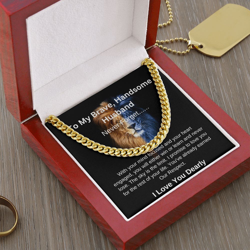 To my brave, handsome husband | Cuban Link Necklace