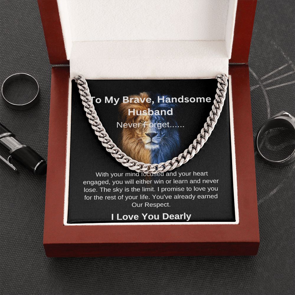 To my brave, handsome husband | Cuban Link Necklace