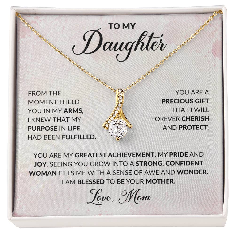 To My Daughter | Alluring Beauty Necklace | Love Mom