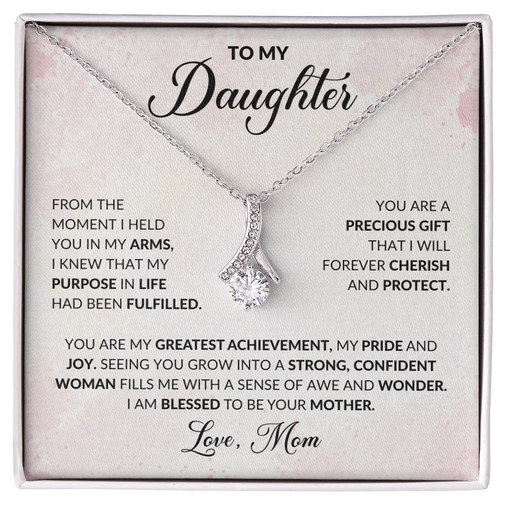 To My Daughter | Alluring Beauty Necklace | Love Mom