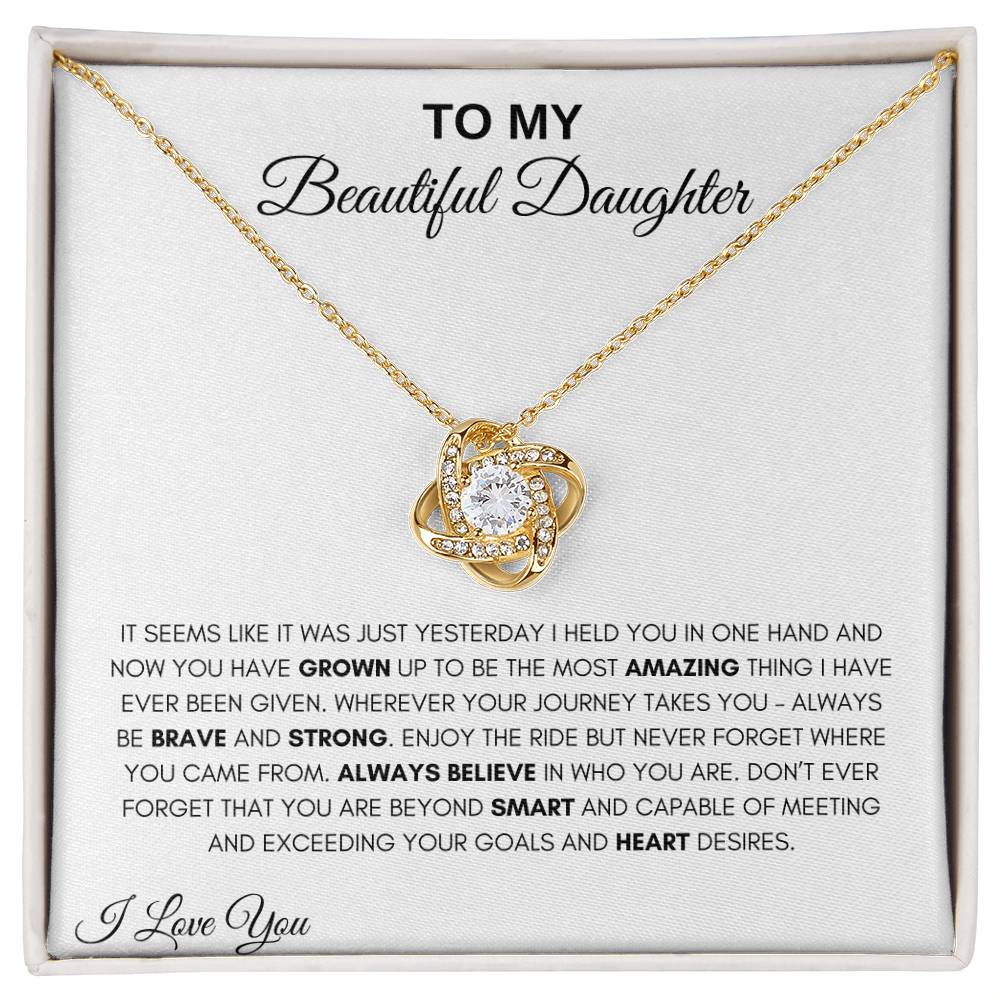 To My Beautiful Daughter | Love Knot Necklace