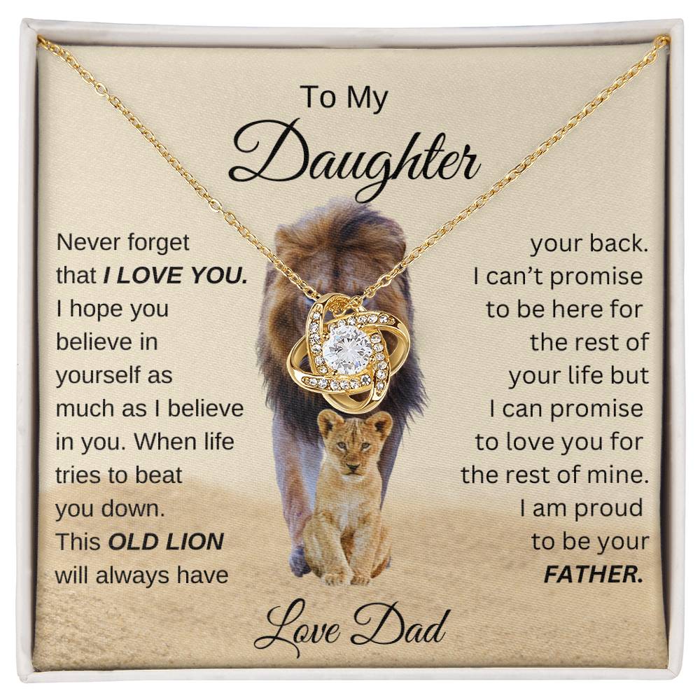 To My Daughter | Love Knot Necklace | Love Dad | Hurry! Selling Out Fast