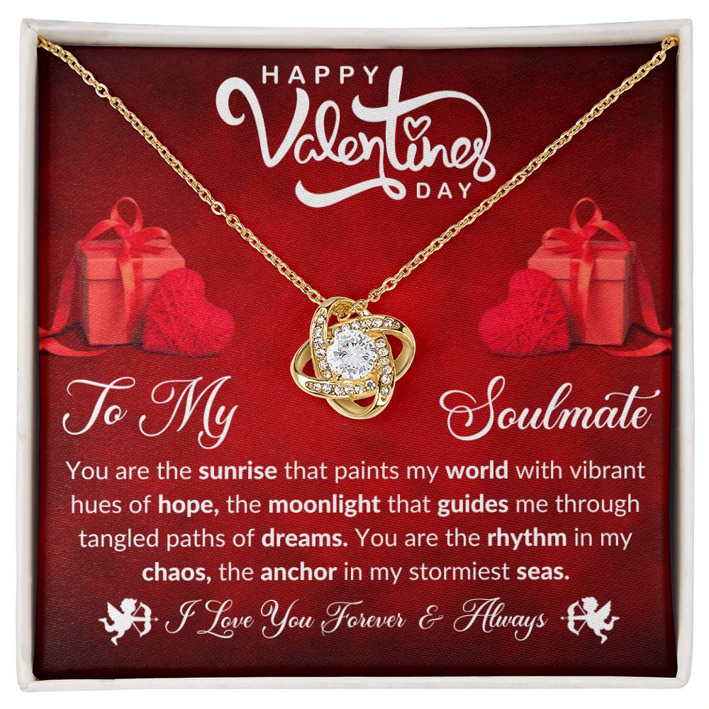 To MY Soulmate | Happy Valentines Day | Love Knot Necklace | I Love You Forever And Always