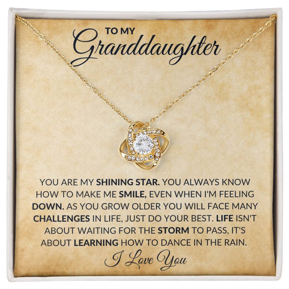 To My Granddaughter | Love Knot Necklace | I Love You