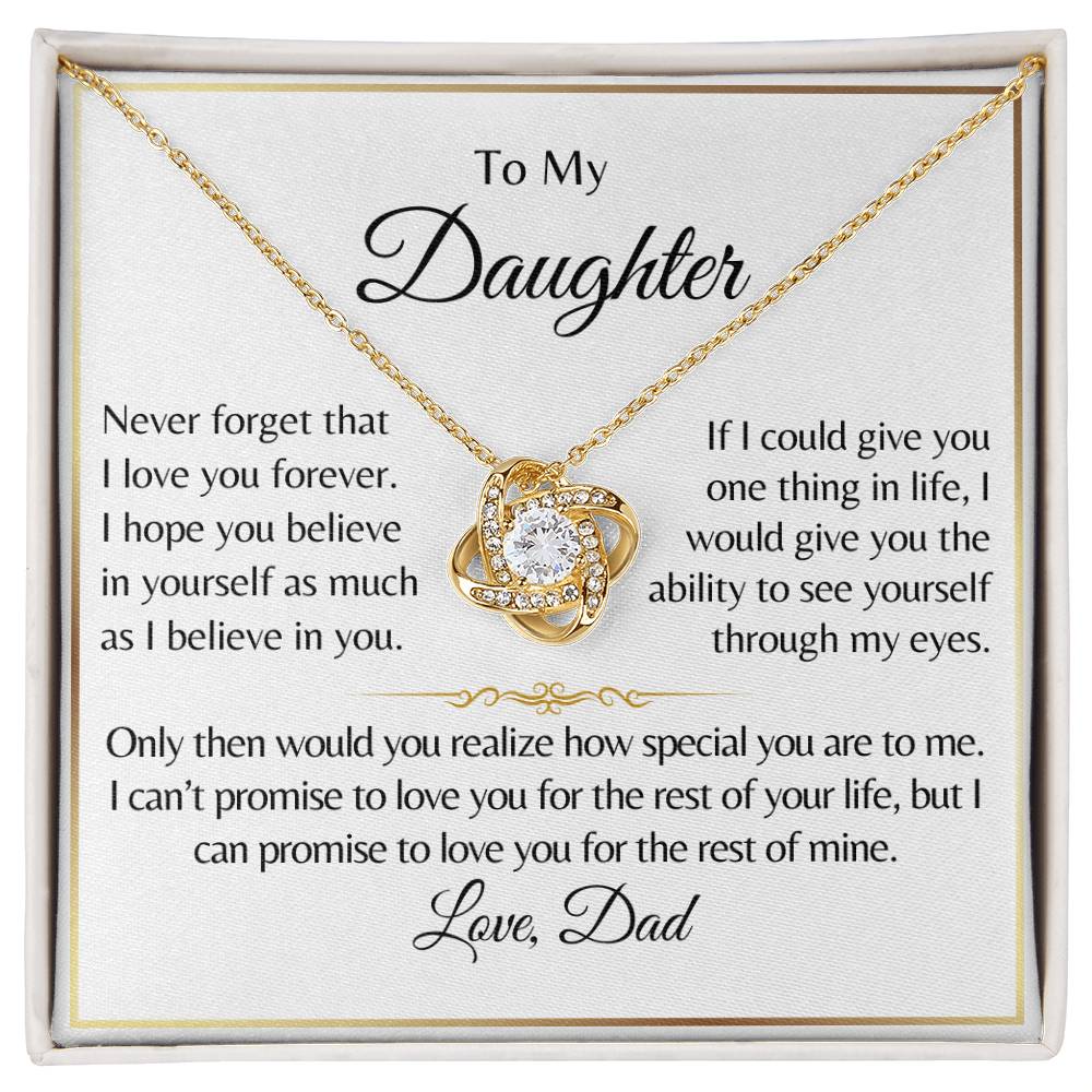 To My Daughter | Love Knot Necklace | Love Dad