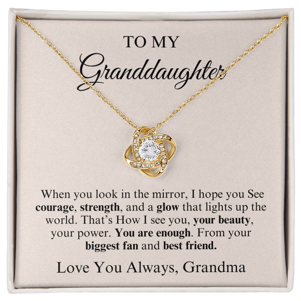 To My Granddaughter | Love Knot Necklace | Love Always Grandma