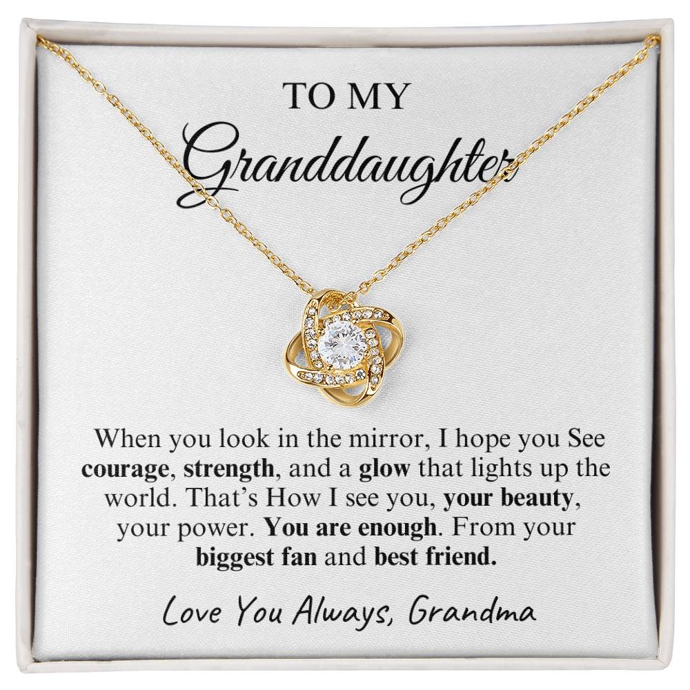 To My Granddaughter | Love Knot Necklace | Love You Always