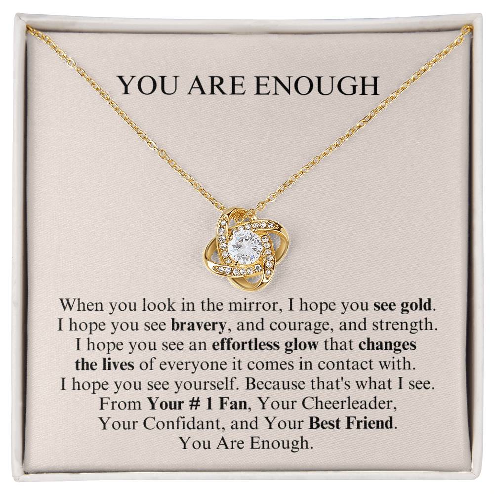 You Are Enough | Love Knot Necklace