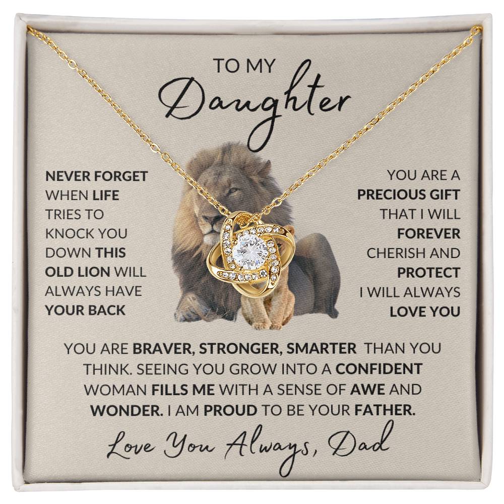 To My Daughter | Love Knot Necklace | Love Dad | Limited Supply