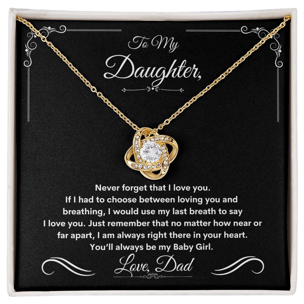 To My Daughter | Love Knot Necklace | Love Dad