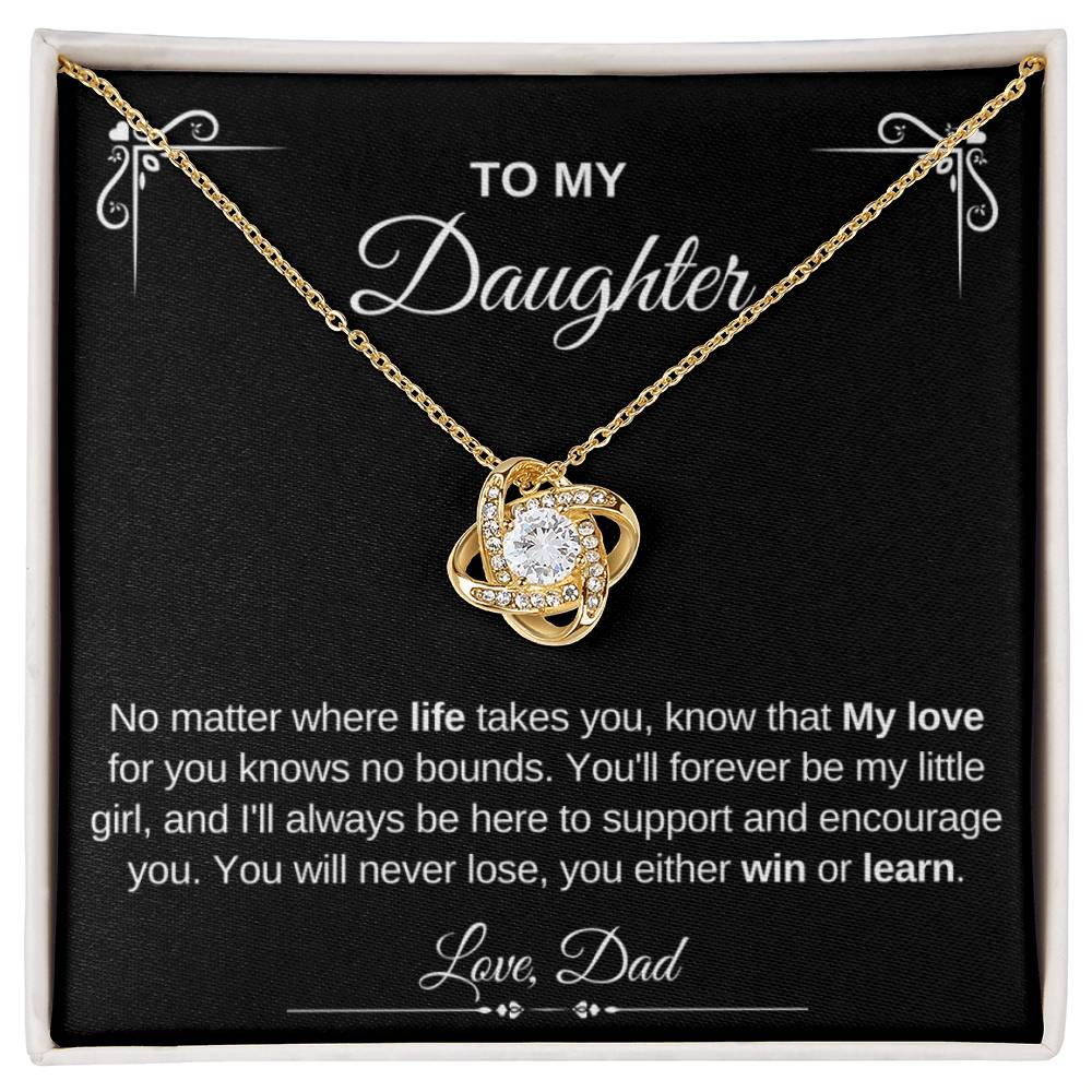 To My Daughter | Love Knot Necklace | Love Dad