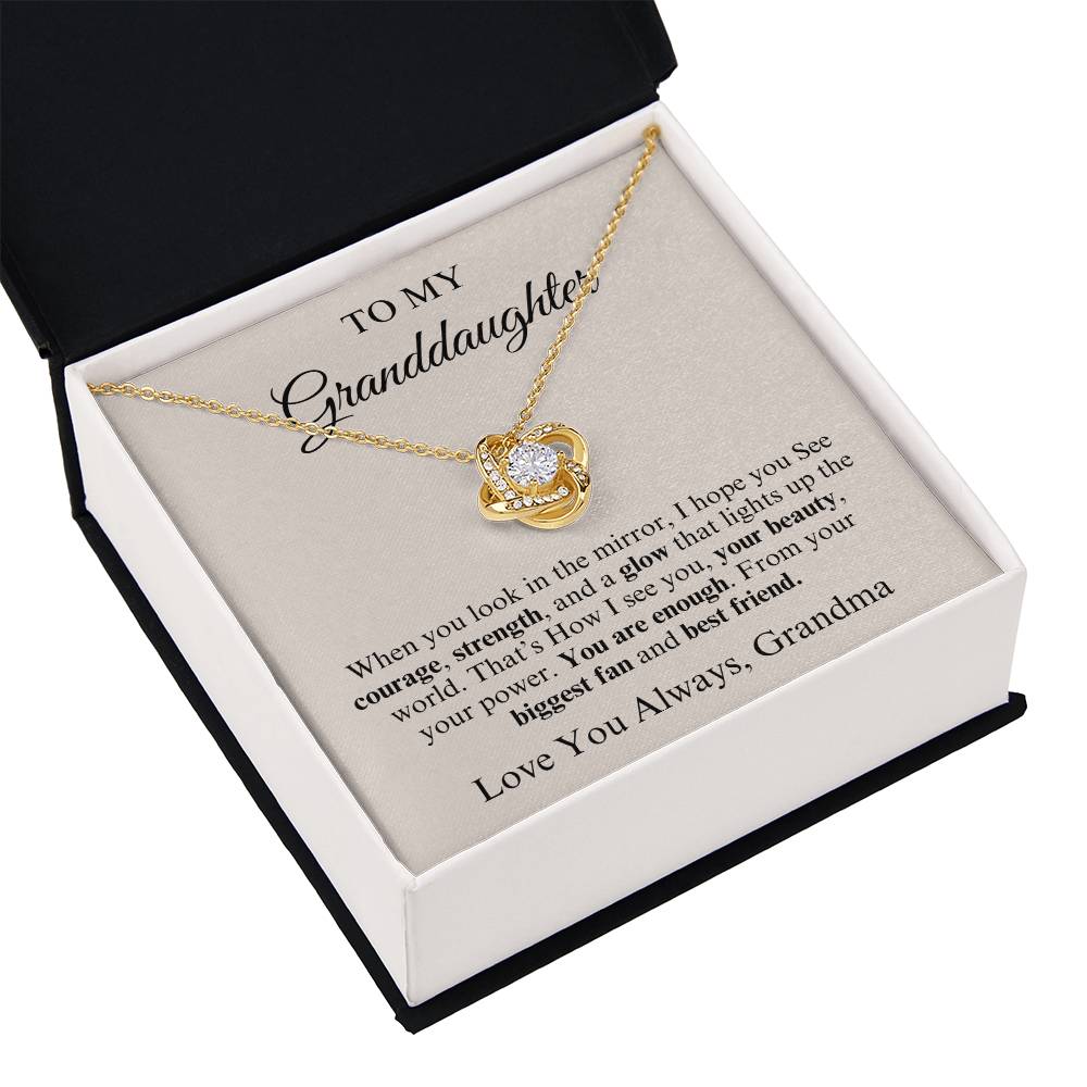 To My Granddaughter | Love Knot Necklace | Love Always Grandma