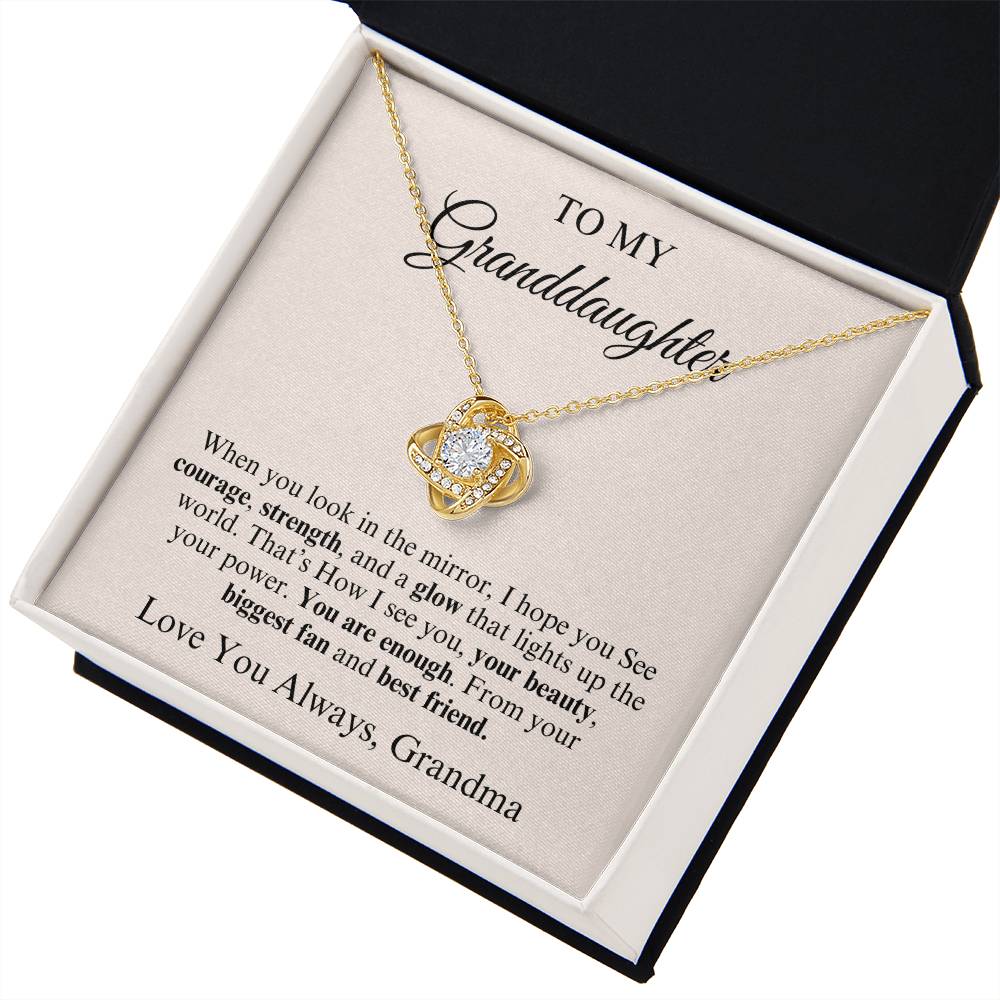 To My Granddaughter | Love Knot Necklace | Love Always Grandma