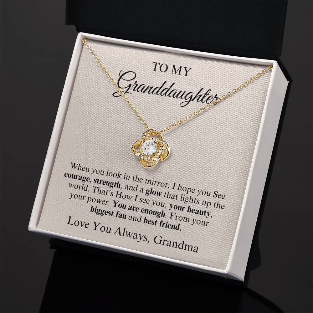 To My Granddaughter | Love Knot Necklace | Love Always Grandma