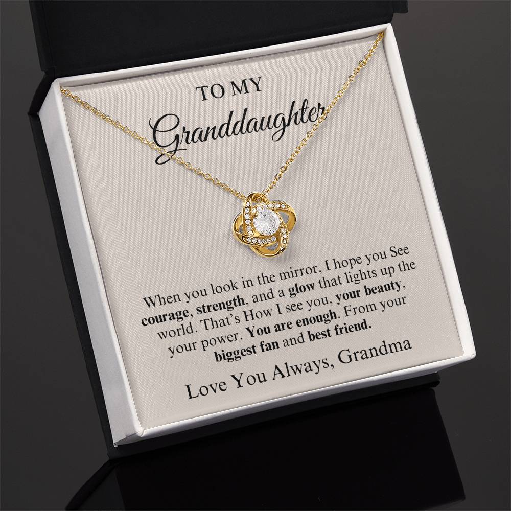 To My Granddaughter | Love Knot Necklace | Love Always Grandma