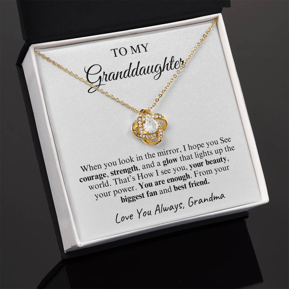 To My Granddaughter | Love Knot Necklace | Love You Always