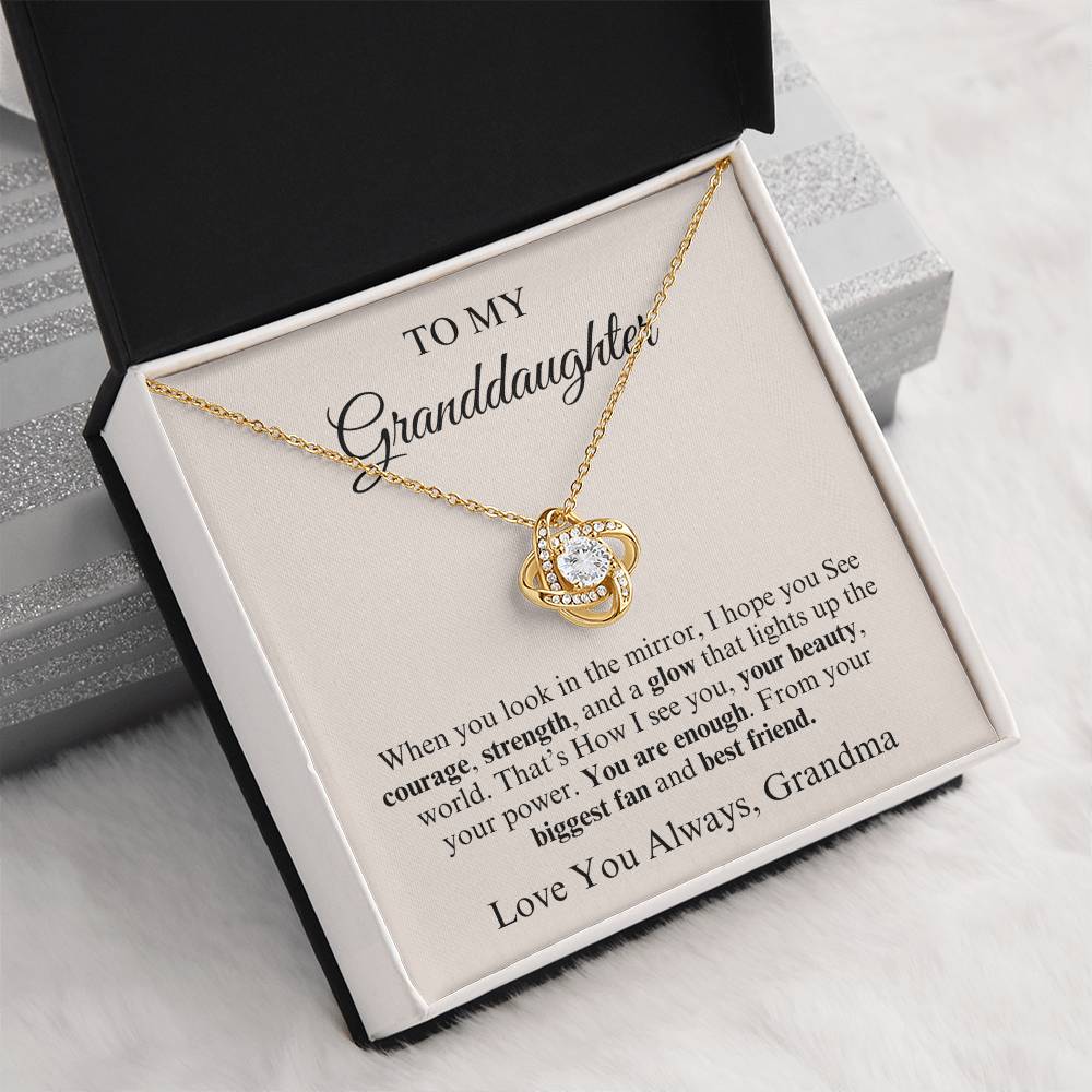 To My Granddaughter | Love Knot Necklace | Love Always Grandma