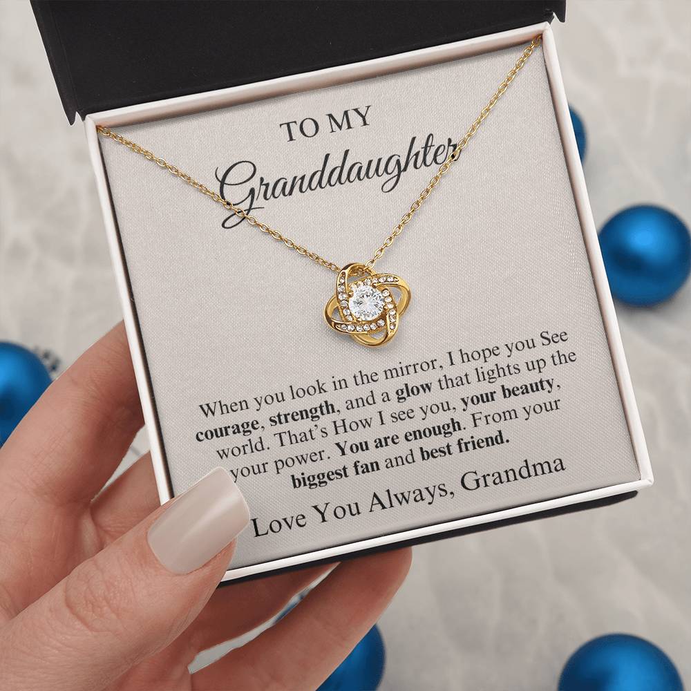 To My Granddaughter | Love Knot Necklace | Love Always Grandma