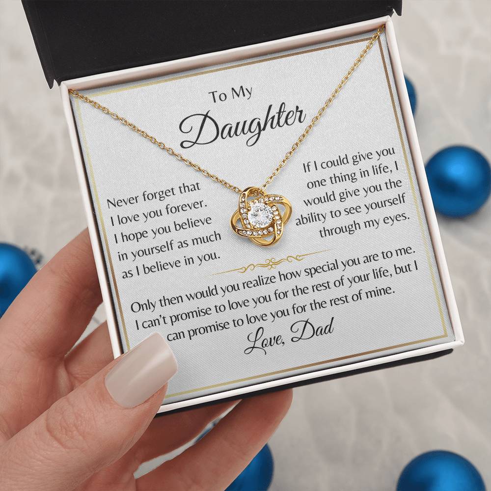 To My Daughter | Love Knot Necklace | Love Dad