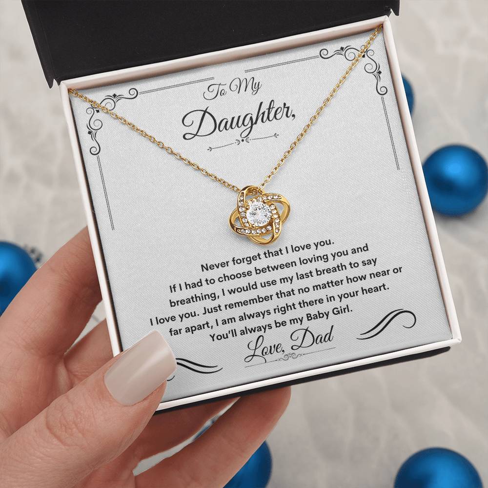 To My Daughter | Love Knot Necklace | Love Dad