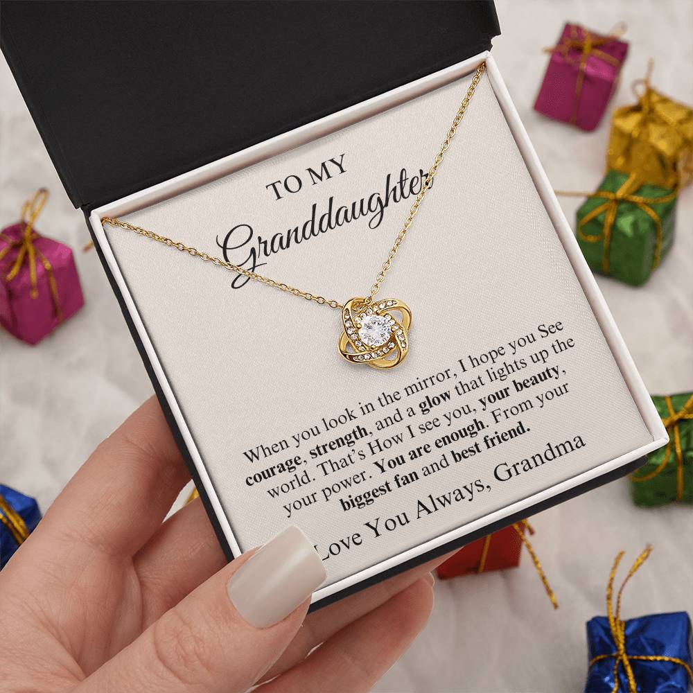 To My Granddaughter | Love Knot Necklace | Love Always Grandma