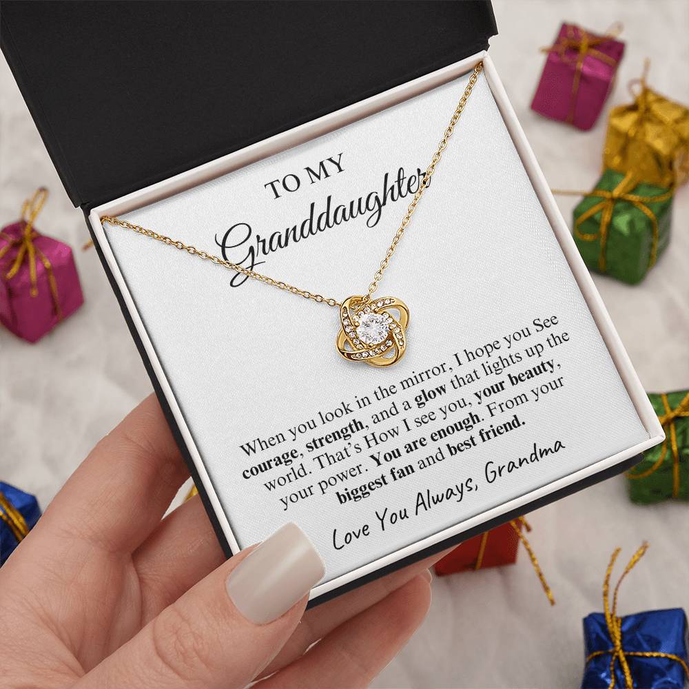 To My Granddaughter | Love Knot Necklace | Love You Always