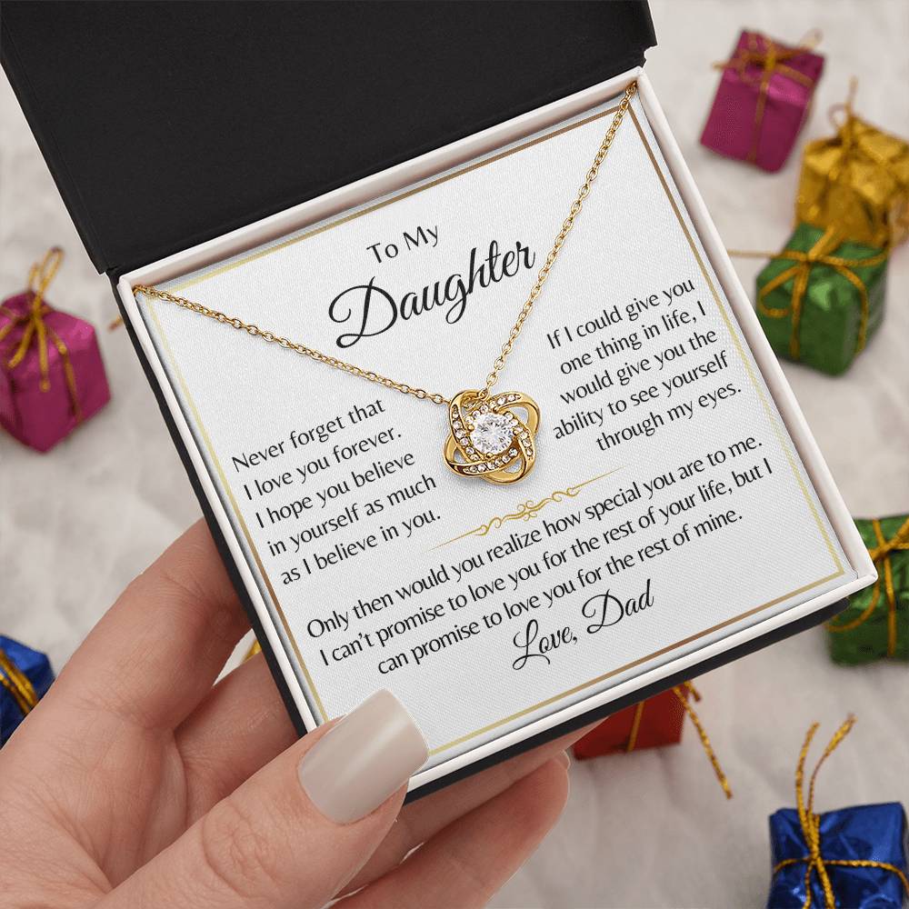 To My Daughter | Love Knot Necklace | Love Dad