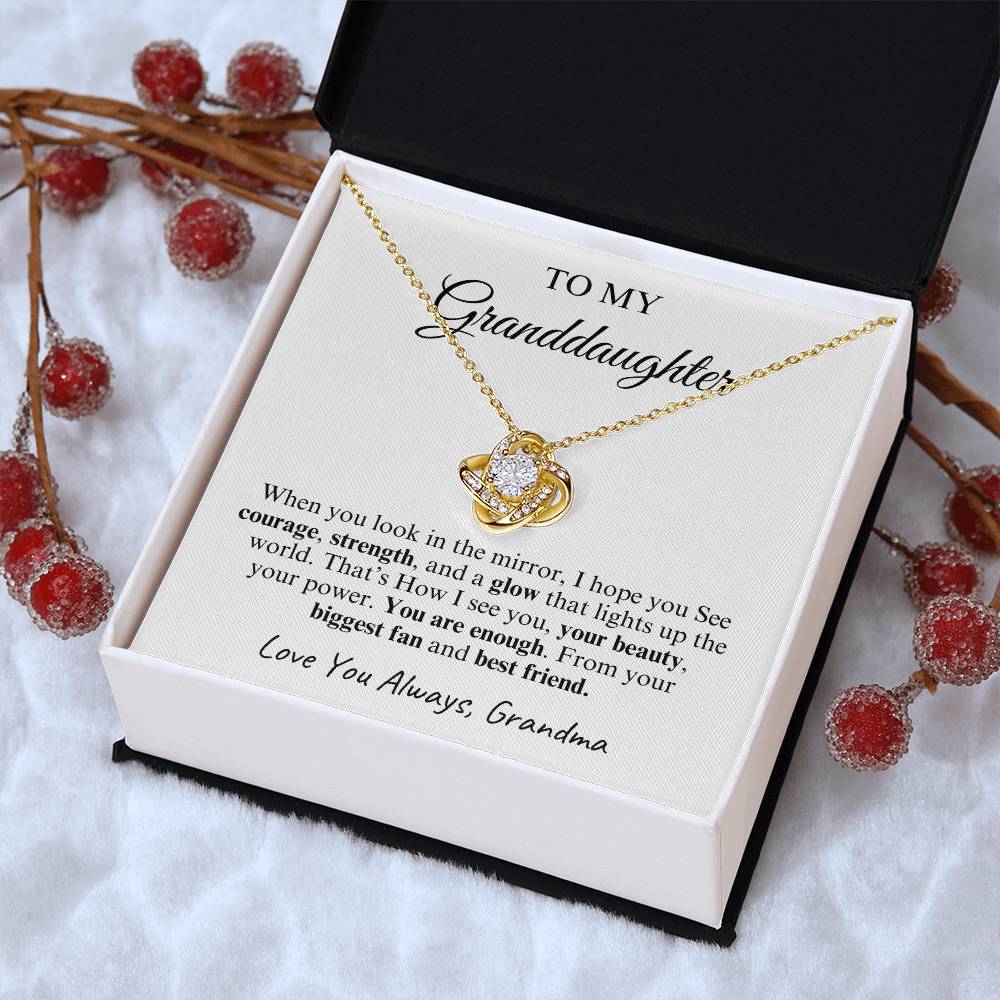 To My Granddaughter | Love Knot Necklace | Love You Always