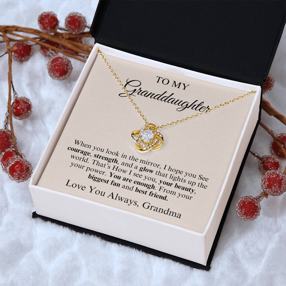 To My Granddaughter | Love Knot Necklace | Love Always Grandma