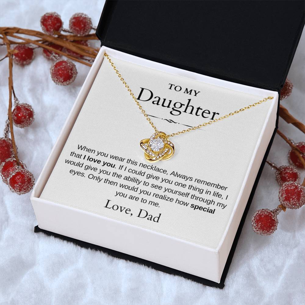 To My Daughter | Love Knot Necklace | Love Dad