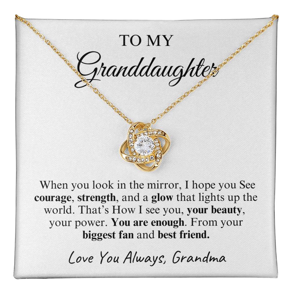 To My Granddaughter | Love Knot Necklace | Love You Always