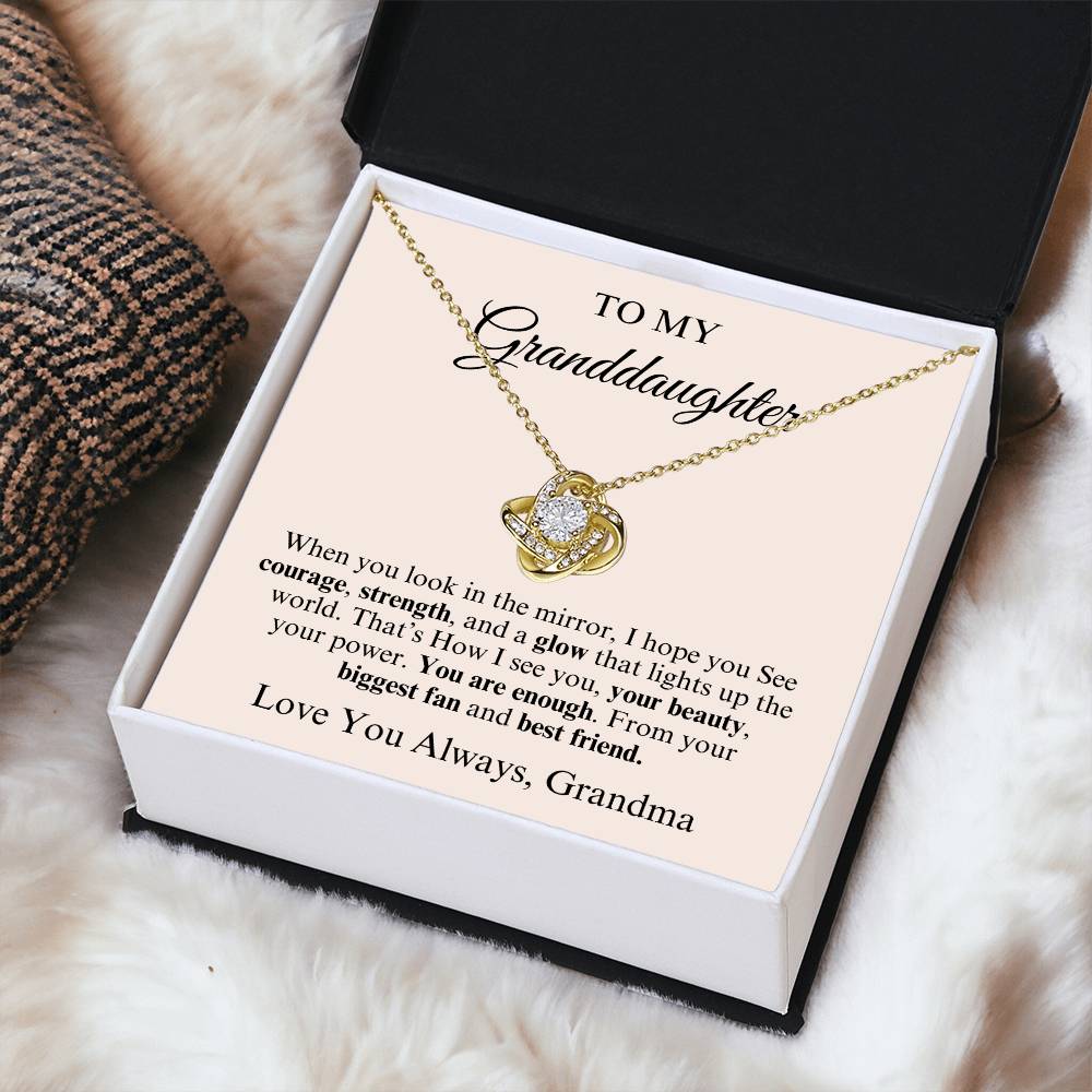 To My Granddaughter | Love Knot Necklace | Love Always Grandma