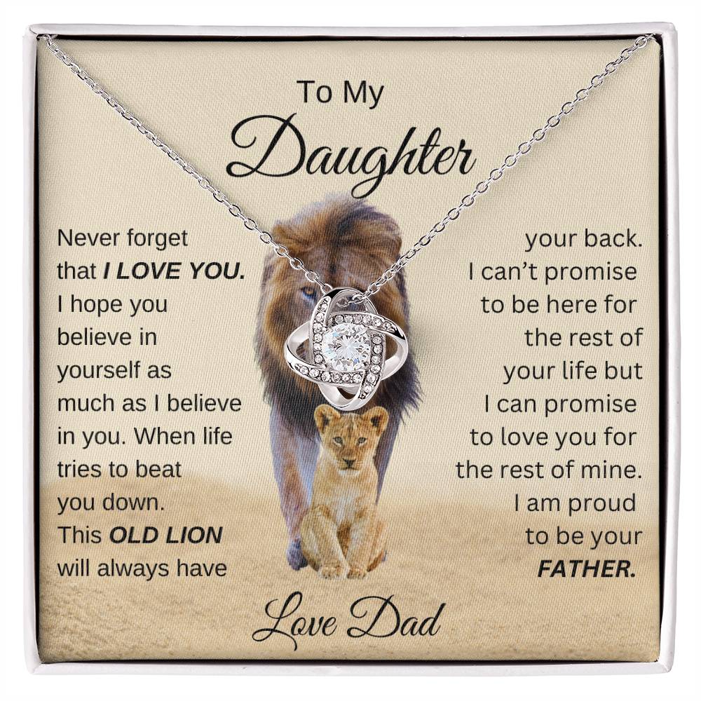 To My Daughter | Love Knot Necklace | Love Dad | Hurry! Selling Out Fast