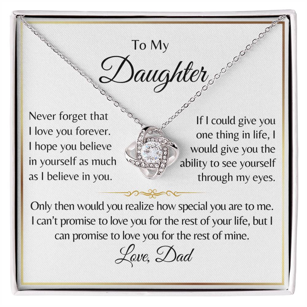 To My Daughter | Love Knot Necklace | Love Dad