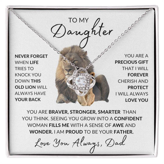 To My Daughter | Love Knot Necklace | Love Dad | Limited Supply