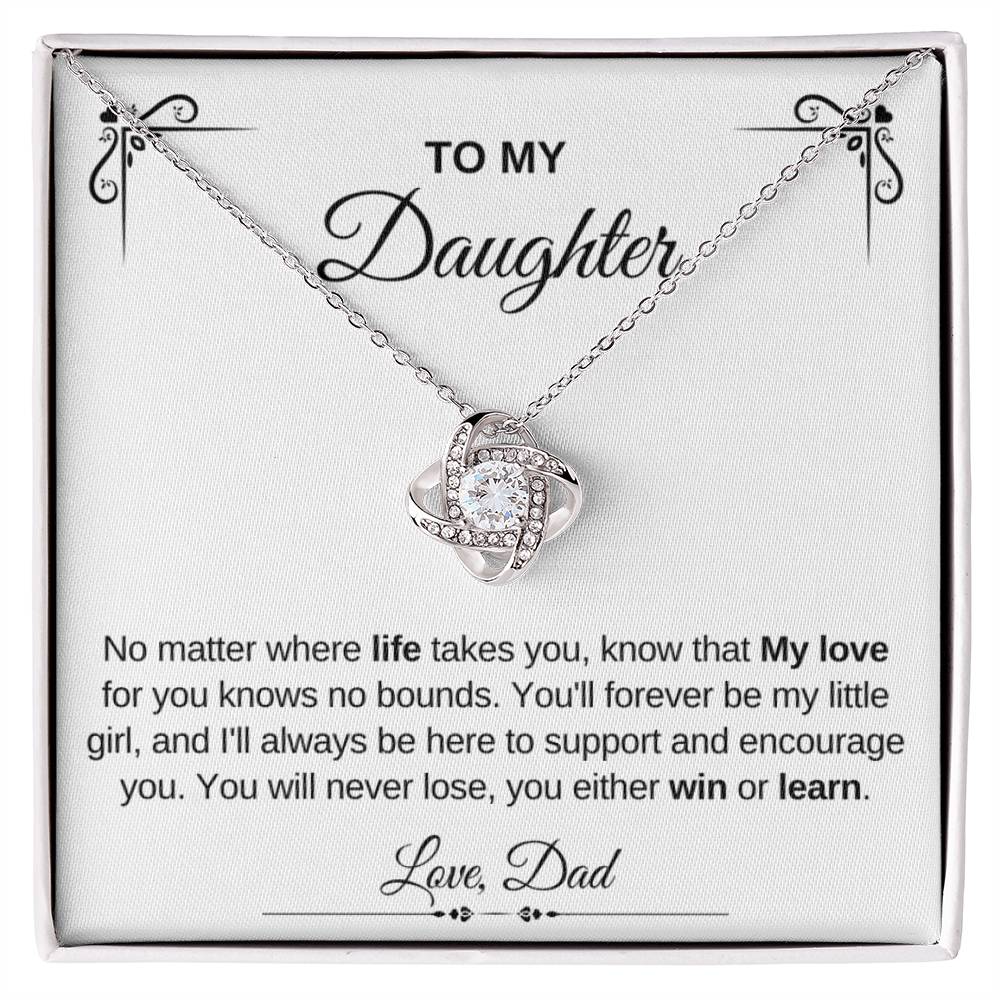 To My Daughter | Love Knot Necklace | Love Dad