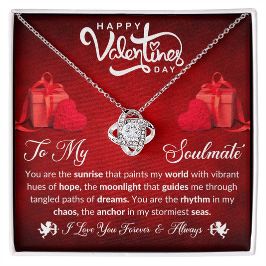 To MY Soulmate | Happy Valentines Day | Love Knot Necklace | I Love You Forever And Always