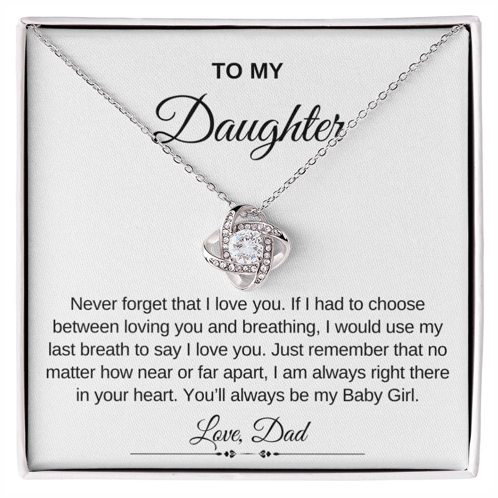 To My Daughter | Love Knot Necklace | Love Dad