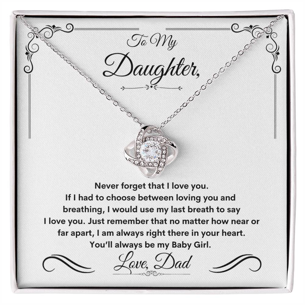 To My Daughter | Love Knot Necklace | Love Dad